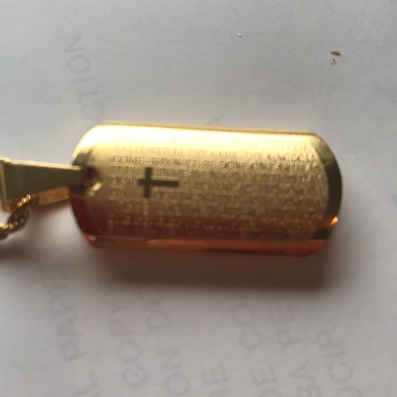 Lord’s Prayer pendant on 24” chain - Picture 3 of 4